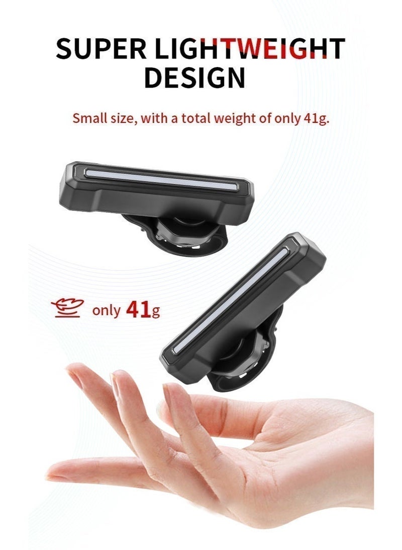 زونيكس مصدر خلفي للدراجة، استشعار ذكي للفرامل، بطارية طويلة العمر، 9 أوضاع RGB، مقاوم لزخات المطر للقيادة الليلية الآمنة - Image 2